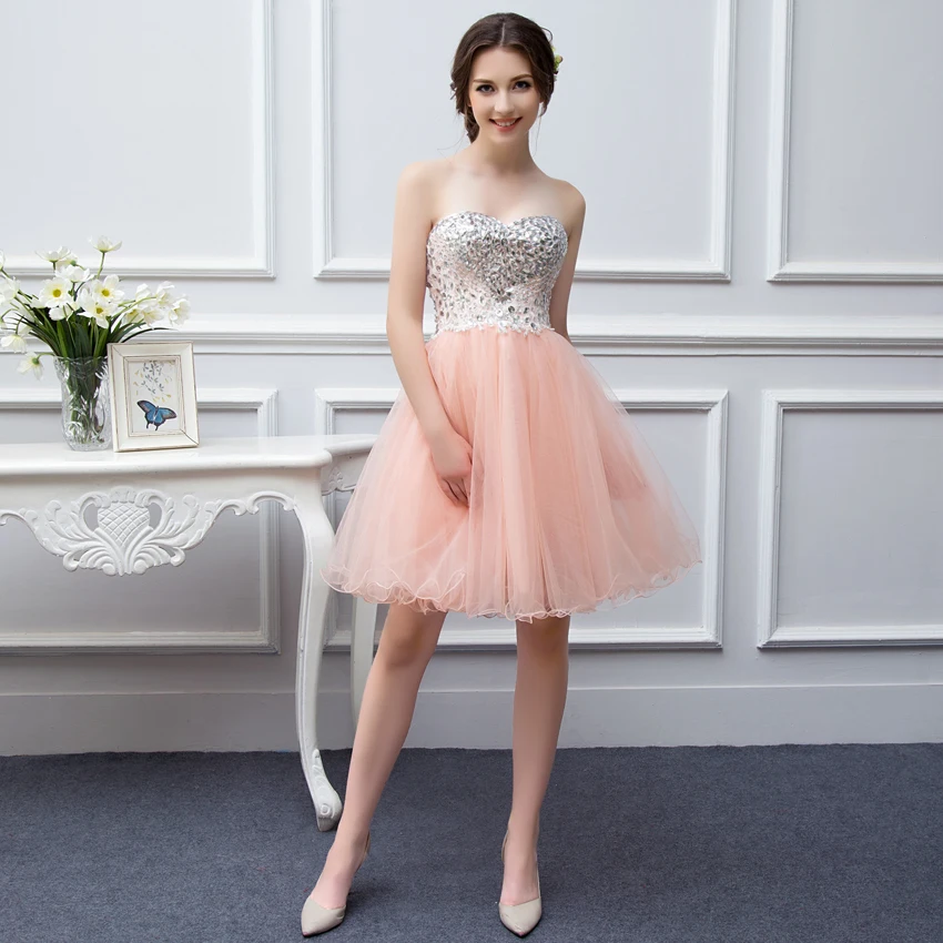 peach prom dress strapless 2016-2017 | B2B Fashion