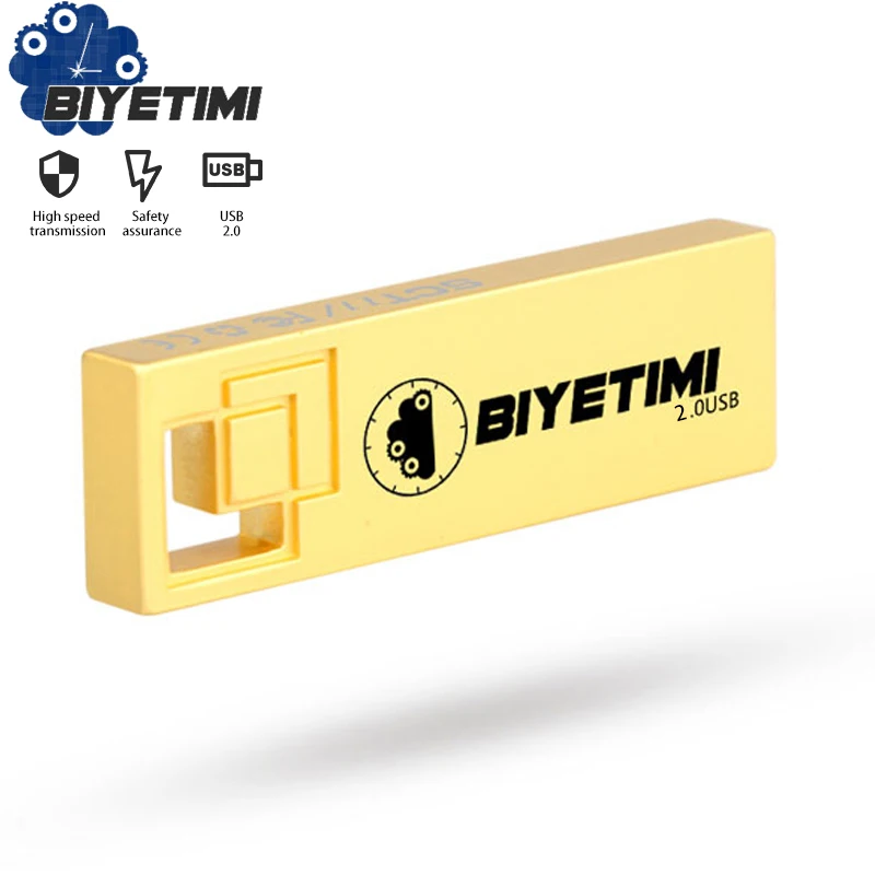 4 цвета металла Blue Light 2016 Biyetimi USB Flash Drive памяти USB Stick Флешка флеш-накопитель 4 GB 8 GB 16 Гб, 32 ГБ, 64 ГБ