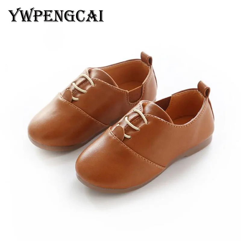 Ywpengcai Весенняя детская одежда из искусственной кожи обувь для мальчиков; Лоферы Размеры 21-30 для маленьких, для тех, кто только начинает ходить, детская повседневная обувь на плоской подошве#7KT0330