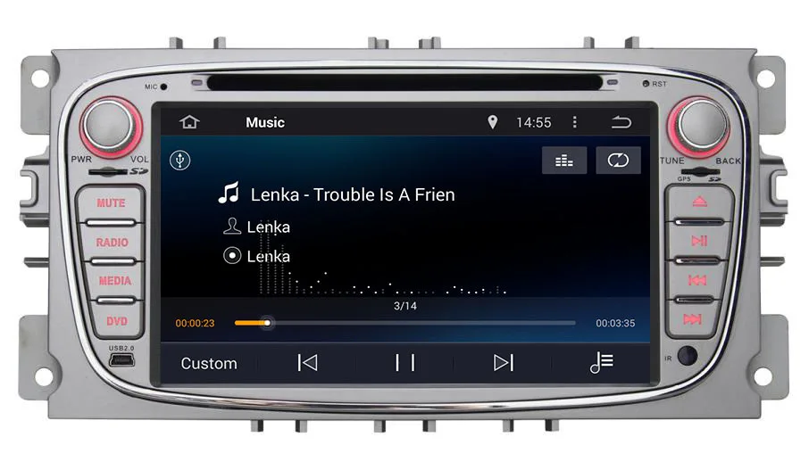 Sale Quad 4 Core Android 5.1.1 Car DVD GPS For Ford Mondeo Focus 2 S-max 2008 2009 2010 2011 with Radio Navigation Bluetooth+camera 2