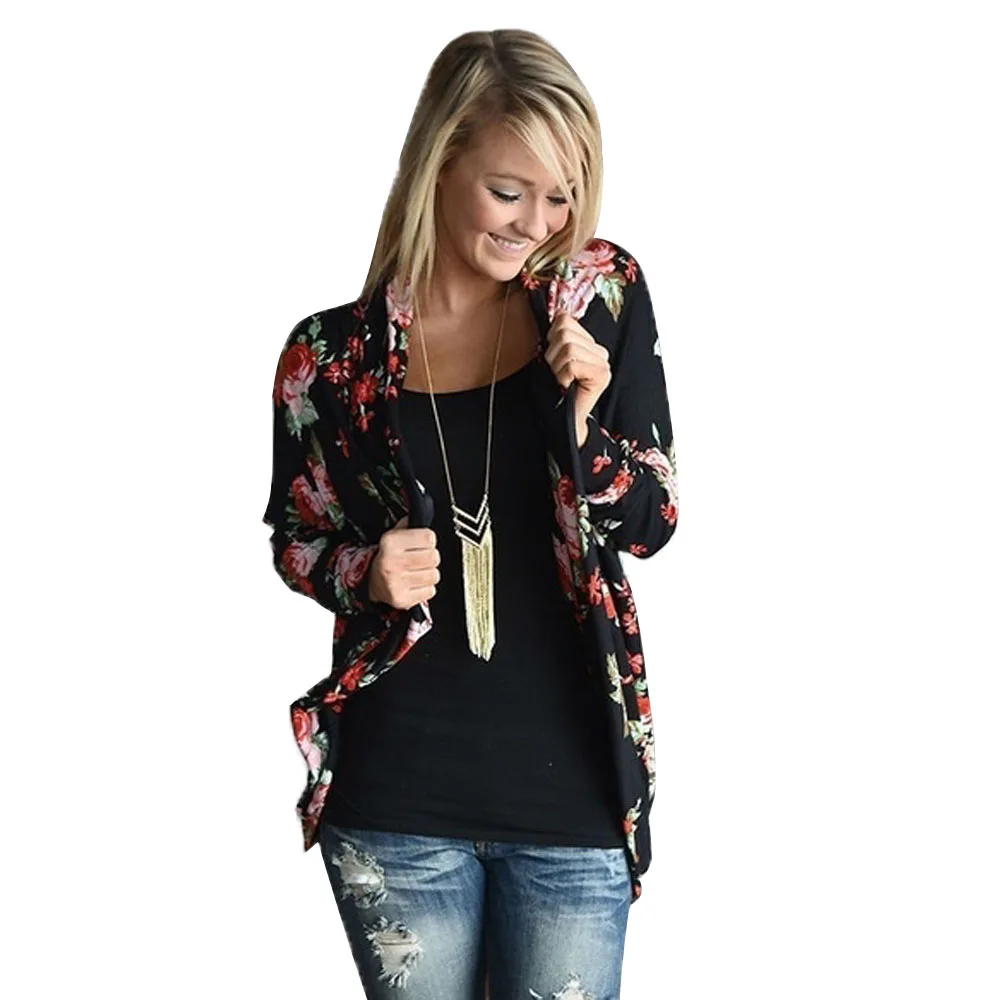 

Leo Rosi Plus Size Women Holiday Lace Loose print Coat shirt Floral Kimono Cardigan Ladies Summer Tops jacket DT52