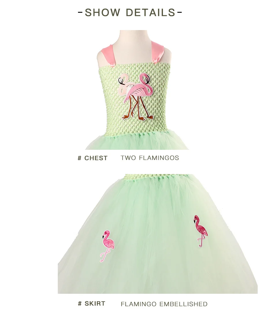 Kids Baby Girl Flamingo Princess Dress Elegant Girls Tutu Dresss for Photo Shot Wedding Birthday Ball Gown Fancy Dresses (9)