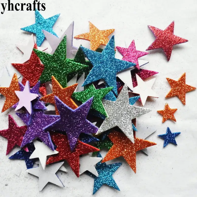 Foam Sticker Stickers Glitter Star Classroom Wall Diy Adhesive