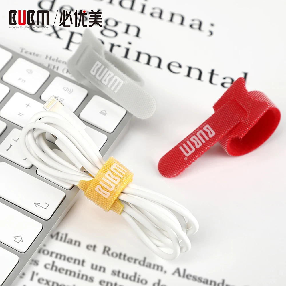 

BUBM Reusable Fastening Cable Ties,Wire Organizer Cord Rope Holder Cable Organizer for Earbud Headphones Wire Wrap Management