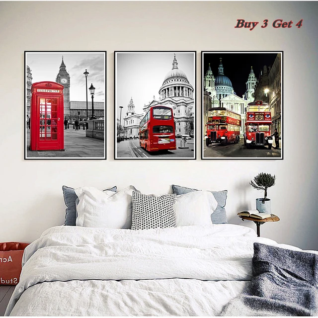Best Quality Red Bus Coated paper Poster Landscape Painting London Street Scenic Decor Bar Cafe Living Room Dining room Wall stickers 42*30cm Best Quality Red Bus Coated paper Poster Landscape Painting London Street Scenic Decor Bar Cafe Living Room Dining room Wall stickers 42*30cm