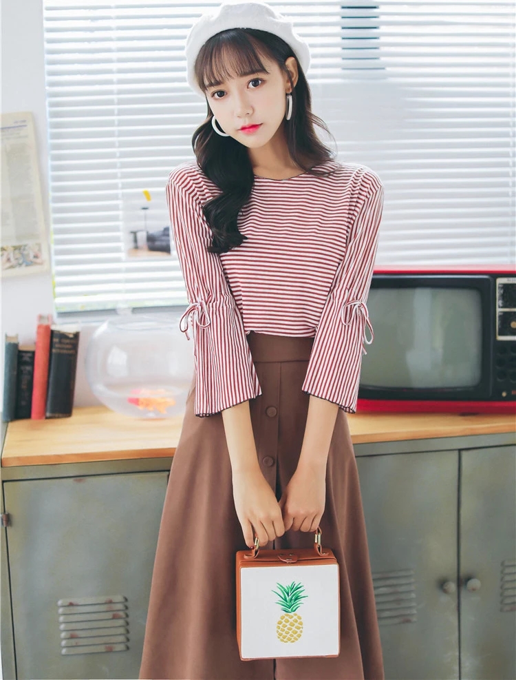 Fashion Women Skirt Vintage Retro High Waist (13)