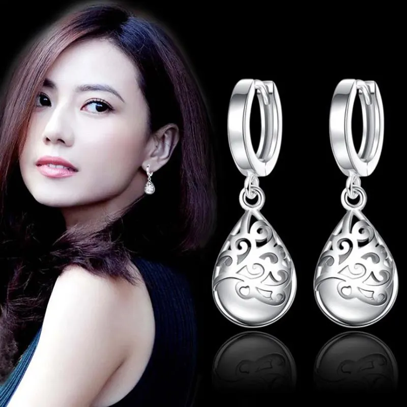 

2019 Fashion Pink White Opal 925 Sterling Silver Earrings for Women Jewelry Fire Cats Eyes Stone Female Brincos 2Y242