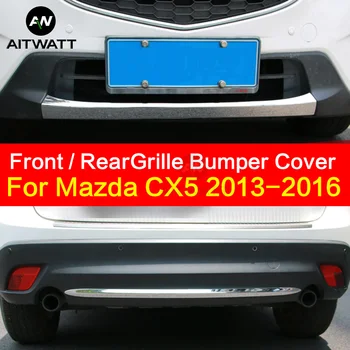 

For Mazda CX5 CX-5 2013 2014 2015 2016 ABS Chrome Front And Rear Grille Bumper Cover Protector Trim Car Accessories 1Pcs AITWATT