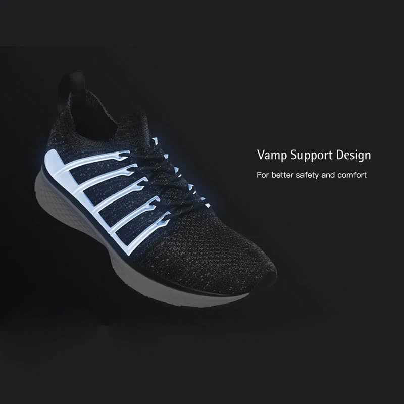  Xiaomi Mijia Sports Shoes Sneaker 2 Uni-Mould Techinique New Fishbone Lock System Elastic Knitting 