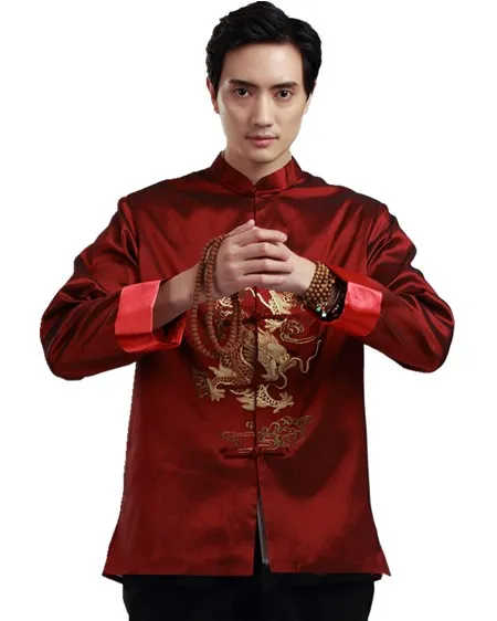 

Shanghai Story chinese men's Jacket chinese traditional clothing dragon Kungfu shirt chinese traditional Chinese Style Top Man