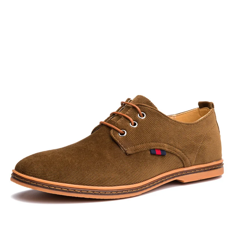 ZERO MORE Corduroy Canvas Men's Shoes Casual Large Size Shoes Fashion Lace Up Designer Casual Black Shoes Mens High Quality