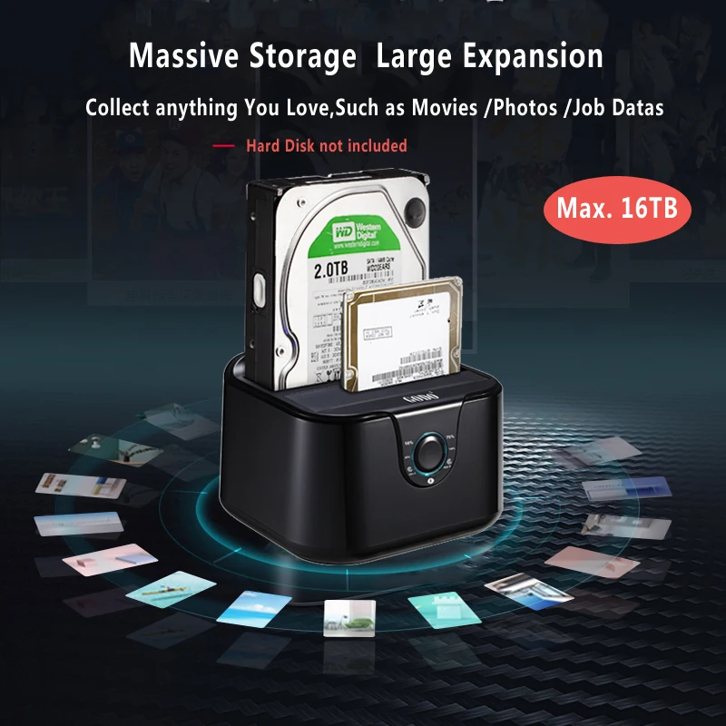 Unidade de estado sólido, doca para 2.5 ssd/hdd sata iii para usb3.0 estação de carga função clone/3.5 hdd laptop