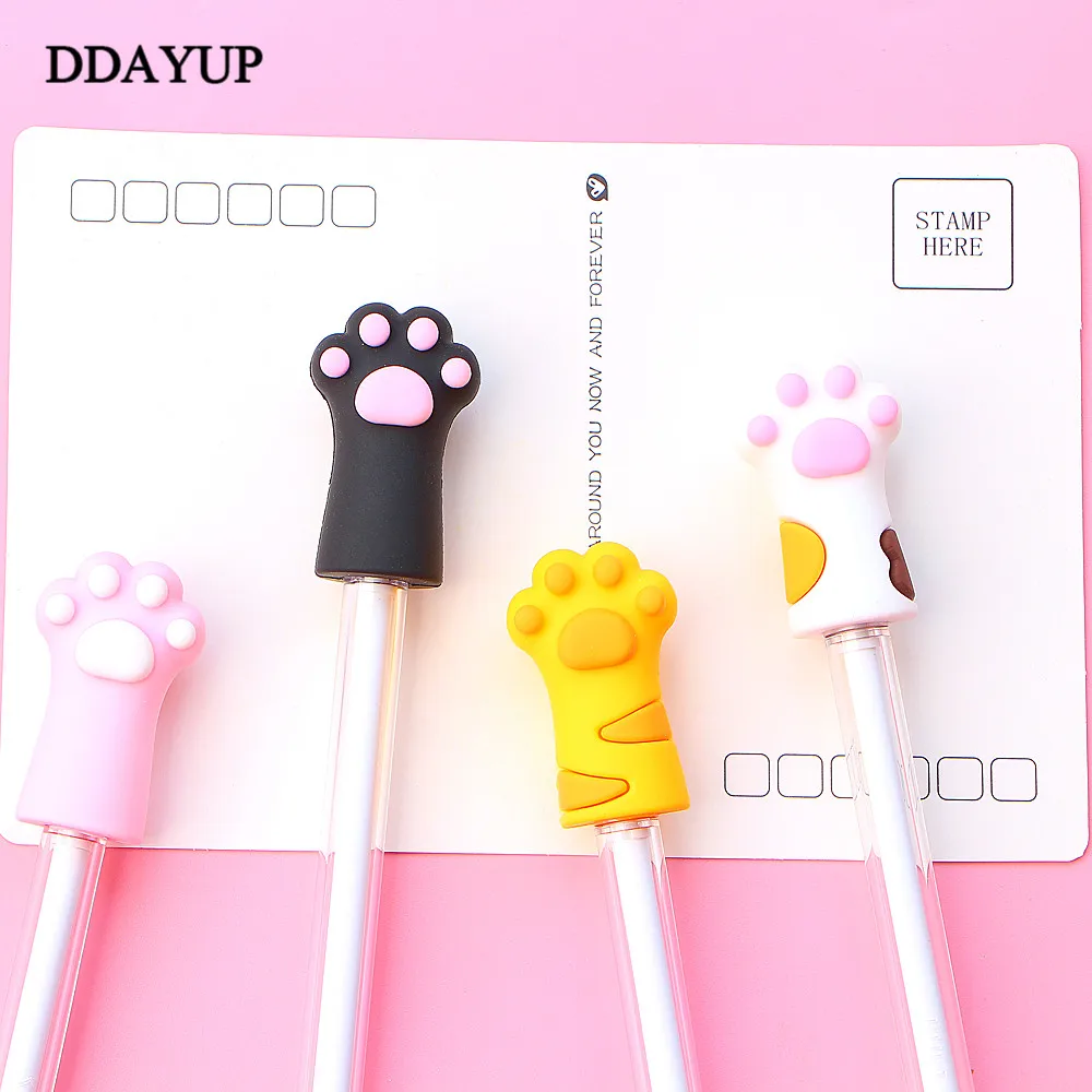 

Cute Gel Pen Kawaii Animal Cat Paw Gel Pens Signature School Office Supply Promotional Gift Stationery 0.5mm Black Ink