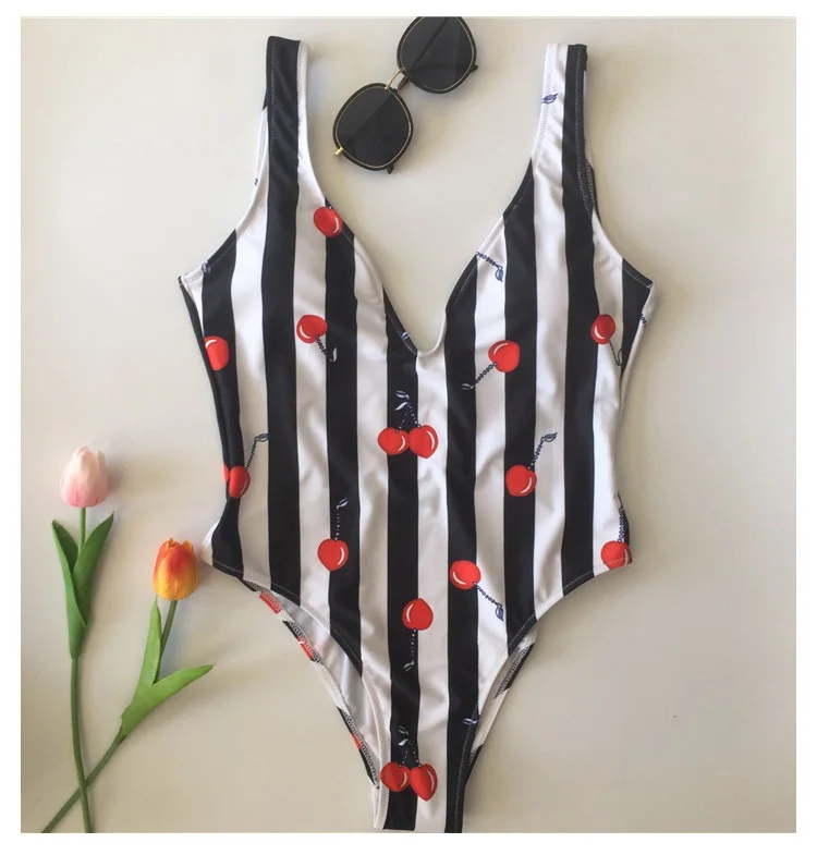 Black-and-white-stripes-backless-sexy-one-piece-swimsuit-V-shaped-bikini-cherry_07
