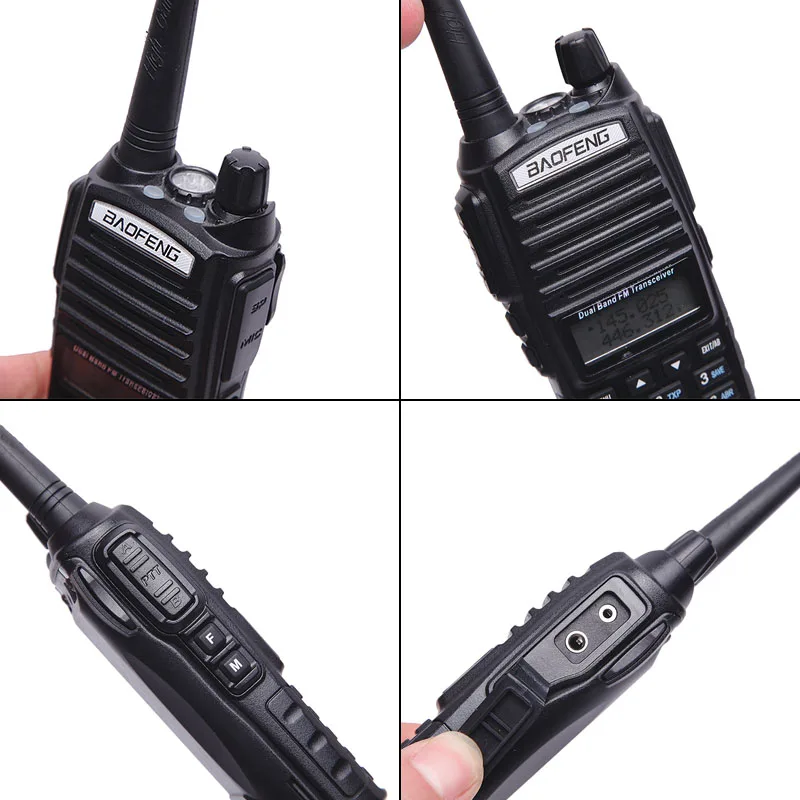 2 шт. Baofeng UV-82 Plus vhf/uhf 8 Вт портативная рация CB трансивер любительский 2 способ радио обновление UV 82+ акустическая гарнитура