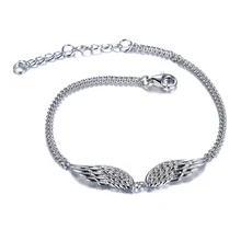 GW модные регулируемые крылья Ангела женские браслеты крылья дизайн 925 Серебряный Любовь браслет дружбы ювелирные изделия Femme браслеты на запястье