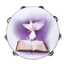 " двухрядные ручные бубен с колокольчиками металлические Jingles перкуссия музыкальное образование игрушечный инструмент для детских вечеринок