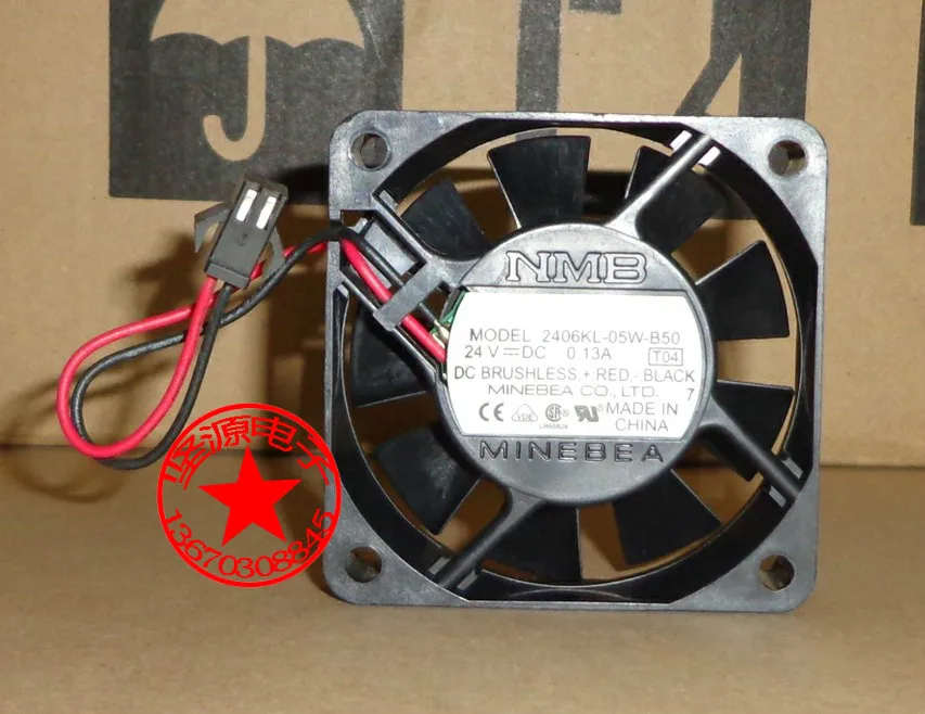 

NMB-MAT 2406KL-05W-B50 T04 DC 24V 0.13A 60x60x15 мм вентилятор охлаждения сервера
