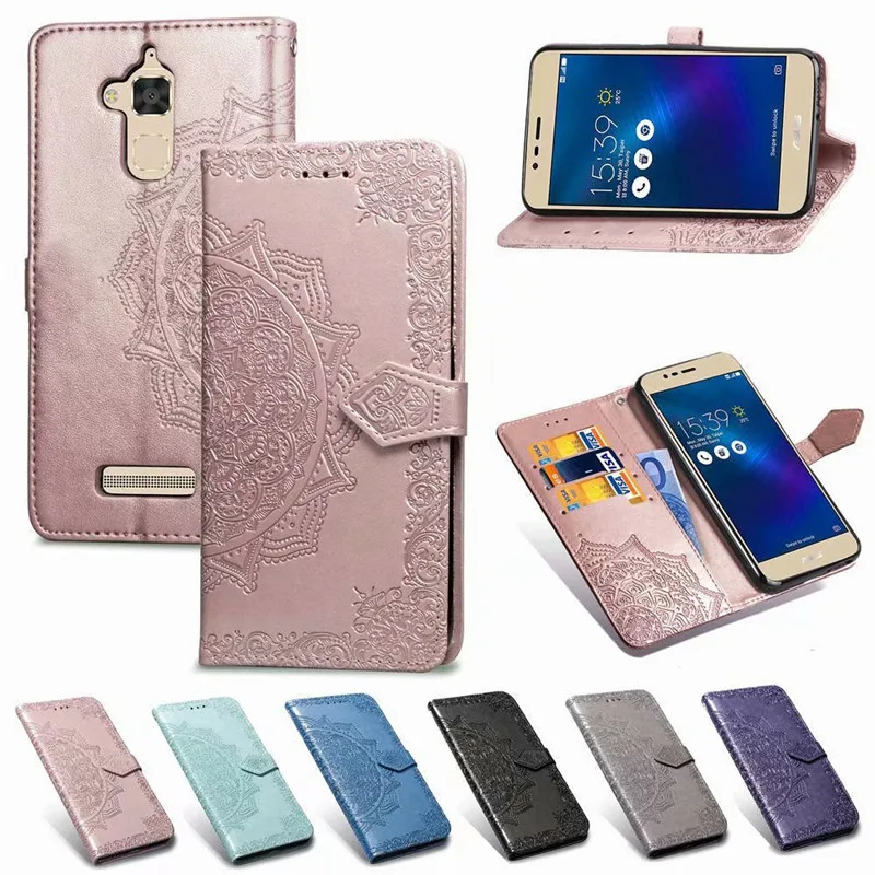 

ZC520TL Case on for ASUS Zenfone 3 Max ZC520TL Case Flip Leather 3D Mandala Flower Case For ASUS Zenfone 3 Max Case Cover Coque