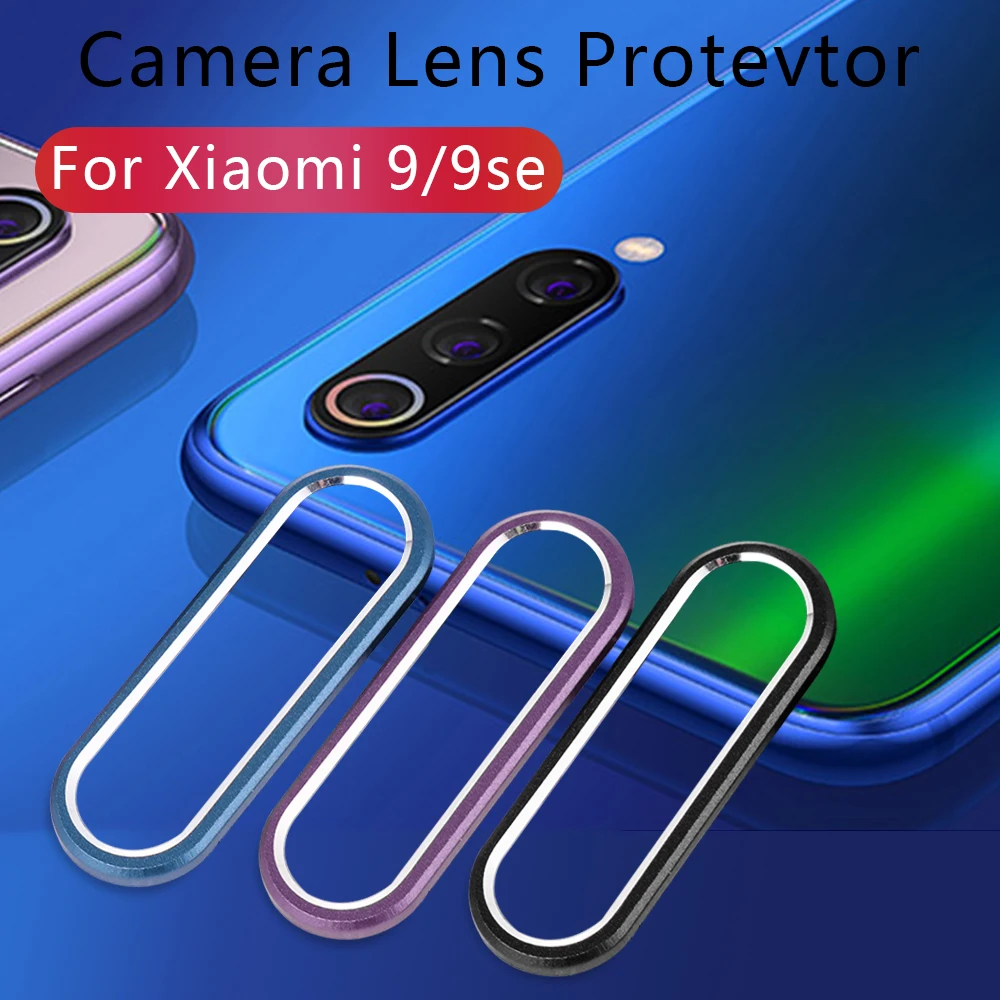 

Mini Luxury Camera Lens Protector Tempered Glass Film Metal Ring Case Protective Case Full Cover For Xiaomi Mi 9 / 9 se Quality