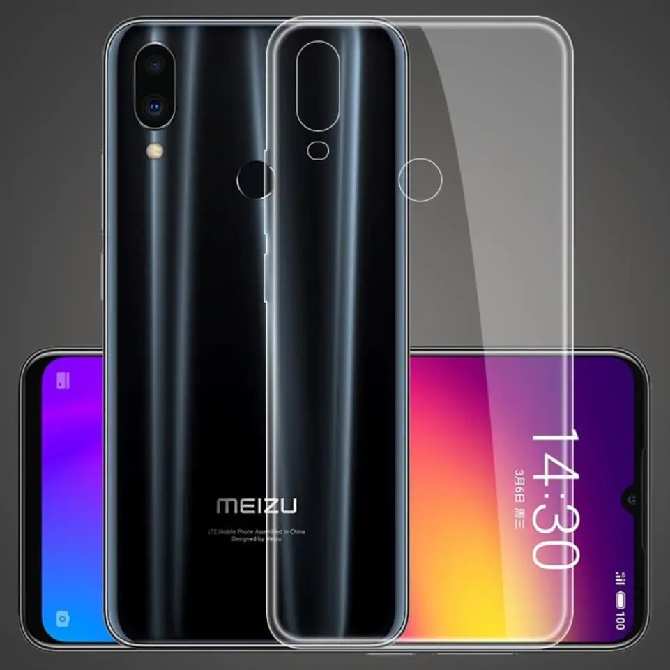 Для Meizu Note 9 чехол тонкий прозрачный Мягкий ТПУ силиконовый гелевый мобильный