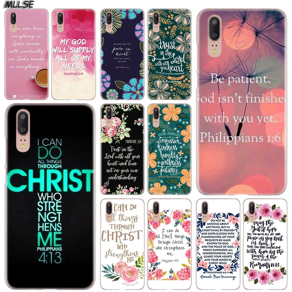 

Bible verse Jesus Christ Christian Fashion Hard Case Cover for Huawei P30 P20 P10 P9 P8 Lite 2017 P30 P20 Pro Mini P Smart 2019