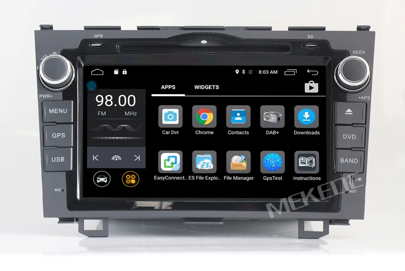 Excellent Android 7.1 HD Quad Core 2G RAM 1024X600 Car DVD Player For Honda/CRV CR-V 2006-2011 GPS Navigation Stereo DTV DAB+ SWC BT CAM 6