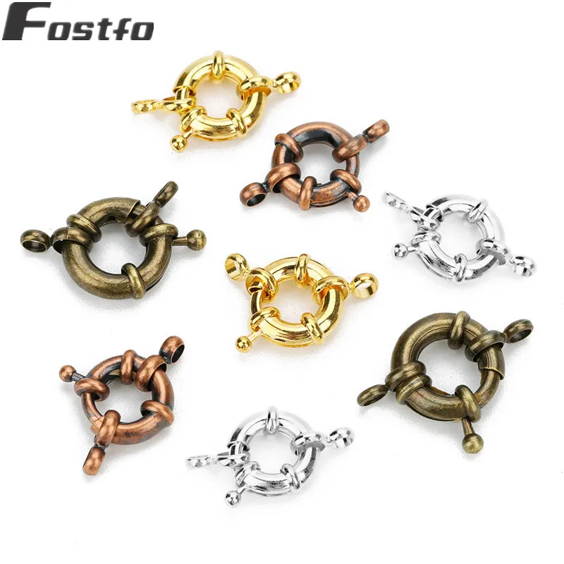 

Fostfo 10pcs/lot Metal Copper Sailor Clasps Jewelry Clasp Connector For Diy Charm Bracelets End Clasps Jewelry Making Wholesale