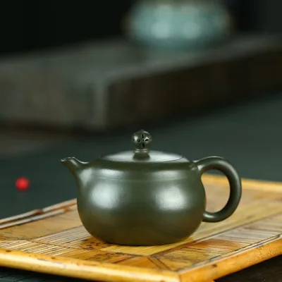 

150mL Yixing ZiSha Teapot Handmade High Quality Raw ore azure mud Gourd Pot Kung Fu Tea Set Household Teapot