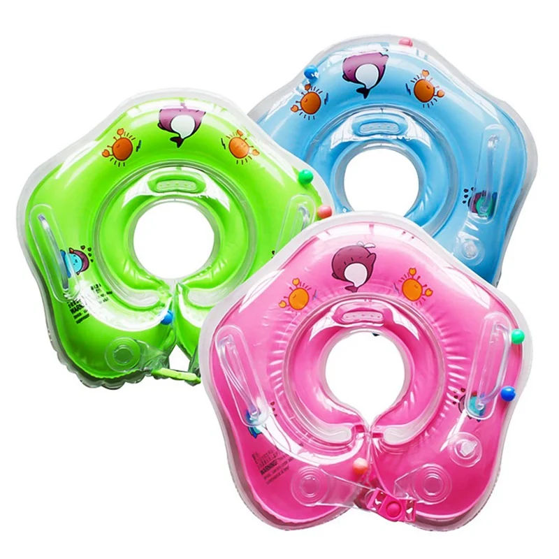 

1 Piece Swimming Baby Accessories Neck Ring Tube Safety Infant Float Circle For Bathing Inflatable Water Drink Cup