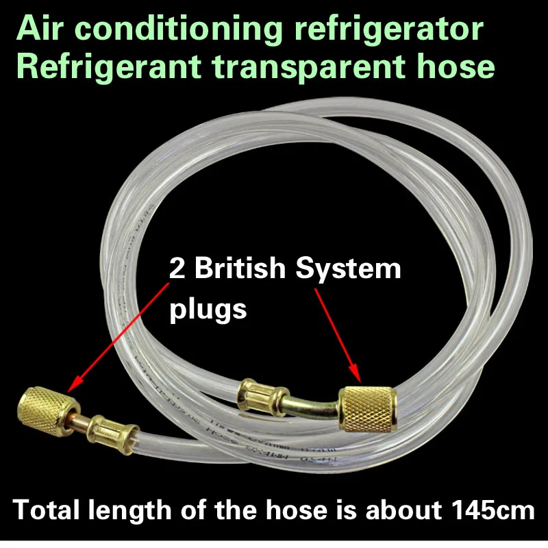 2 британская система заглушка утолщение высокое давление стойкий кондиционер прозрачная заполненная трубка холодильник хладагент шланг