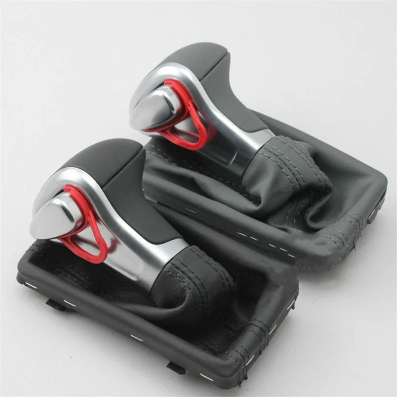 Автомобильный кожаный хромированный рукоятка для рычага переключения передач ручки для AUDI A6 A7 A3 A4 A5 A6 c6 Q7 Q5 2009 2010 2011 2012 4G1 713 139 R