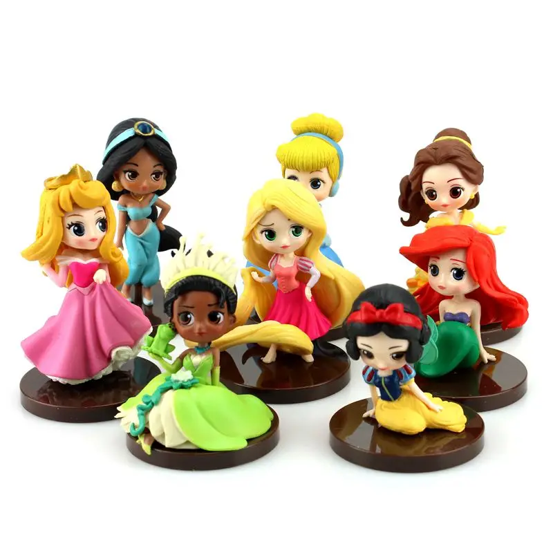 Disney 8 шт./компл. Q Posket персонажи Tinker Bell Аладдин Принцесса Жасмин Белоснежка Алиса