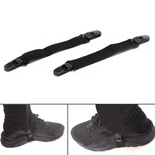 2 шт. полезные эластичные велосипедные байкерские ножные ботинок с ремешком пластиковые полиэфирно-хлопковые материал ремни для верховой езды брюки зажимы перемешивания