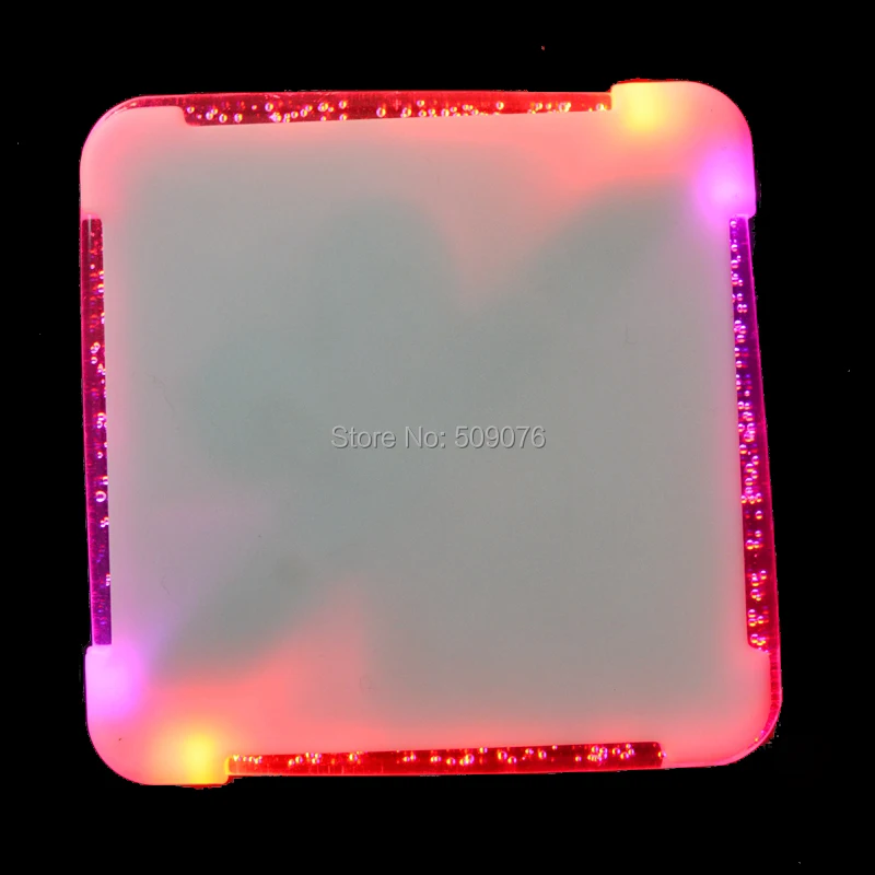 

LED Coaster square Bottle Cup Pad Mat Lighting Up for Drink Coffee table mat cup wad cup mat