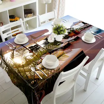 

dining table cover rectangular Waterproof round tablecloth Coffee Party wedding Seaside Table Cloth Customized size Pillowcase