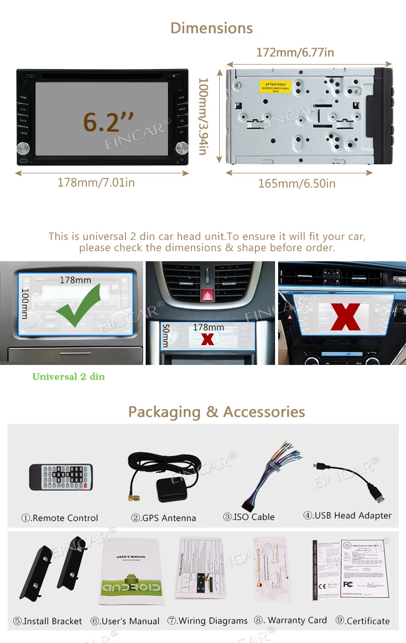 Best Wireless camera+Android 7.1 trip computer Auto Car Radio Stereo DVD player GPS Navigator 2Din HeadUnit Support Bluetooth WIFI 4G 9