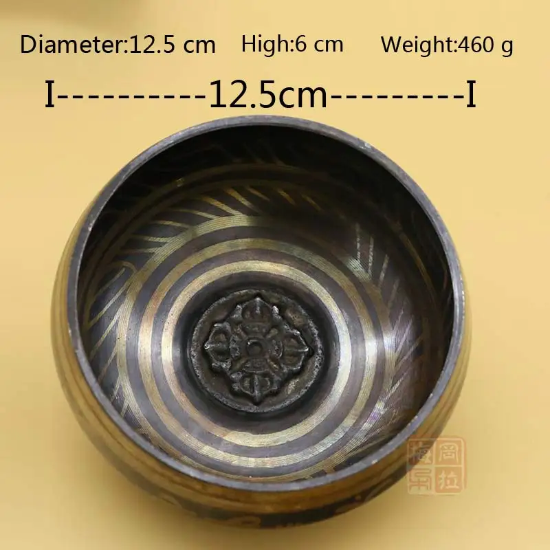 Непальская чаша Поющая чаша декоративная-настенная посуда домашнее украшение декоративная настенная посуда Йога медная чаша Будда звуковая чаша - Цвет: 125mm