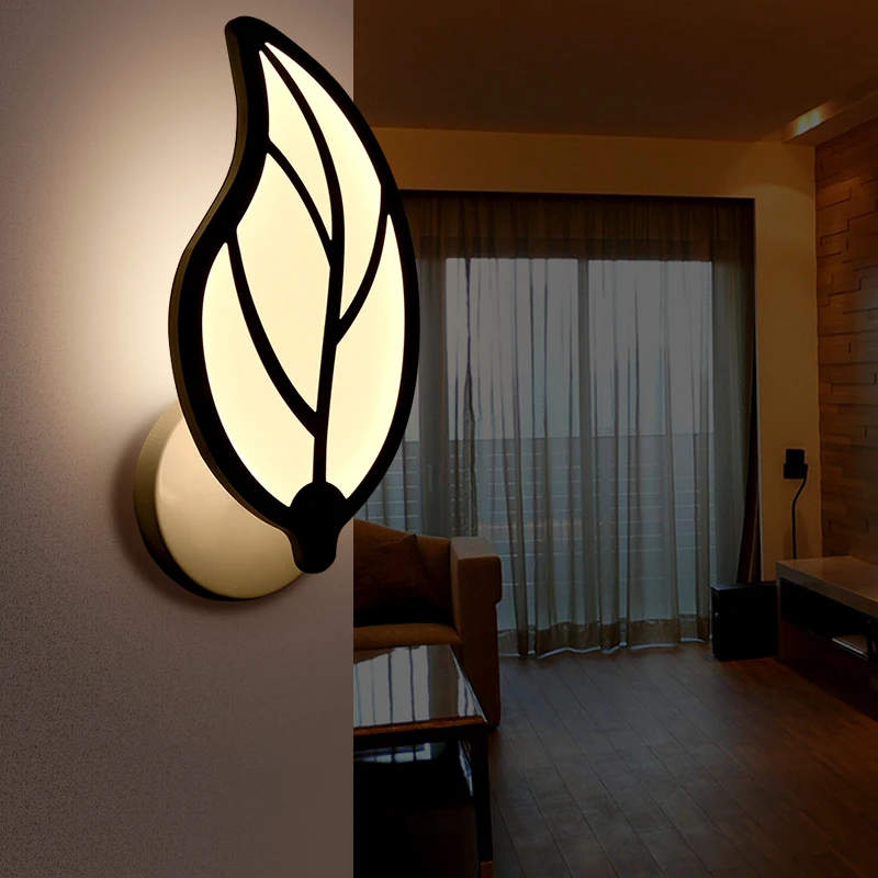 Promotion 1 head leaf wall light LED for bedroom home