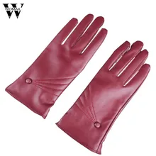 Роскошные женские кожаные зимние супер теплые перчатки из кашемира
