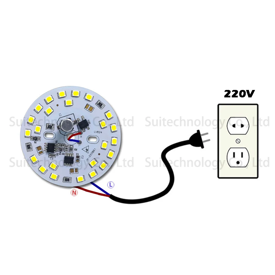 10 шт. ac 220 В смарт-ic светодио дный лампа SMD2835 без flicher 15 Вт integrated IC драйвер теплый белый чистый белый свет чип для светодио дный лампа