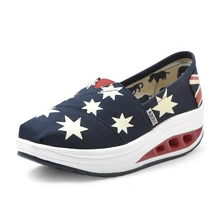 

Agsdon Spring Autumn Canvas Loafers Women Brand Flat Shoes Elegant Female Slip On Footwear Fashion Platform Swedges Sway Design