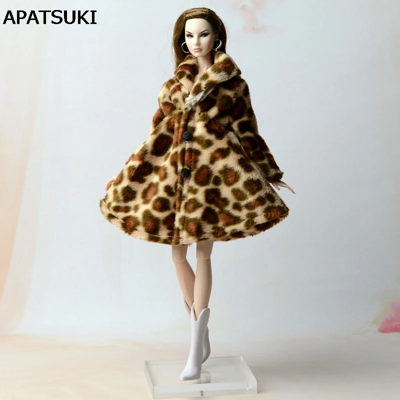 Leopard Winter Warm Coat Doll Clothes Doll Accessories inches For 11.5 B9E0 