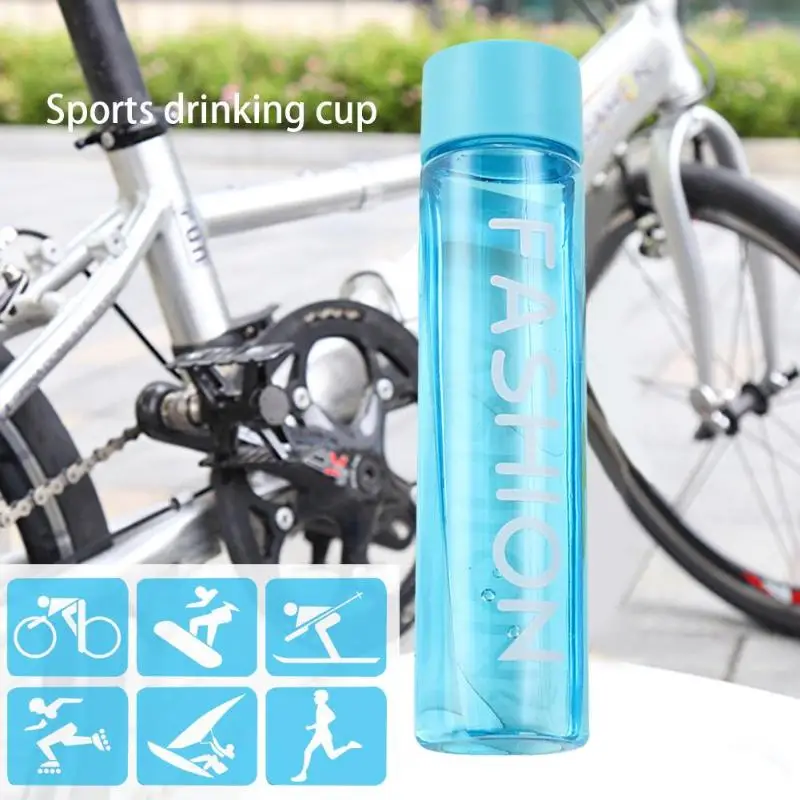 400 мл портативная пластиковая герметичная бутылка для воды для спорта, кемпинга, питья для езды на велосипеде, спорта на открытом воздухе, Студенческая посуда для напитков