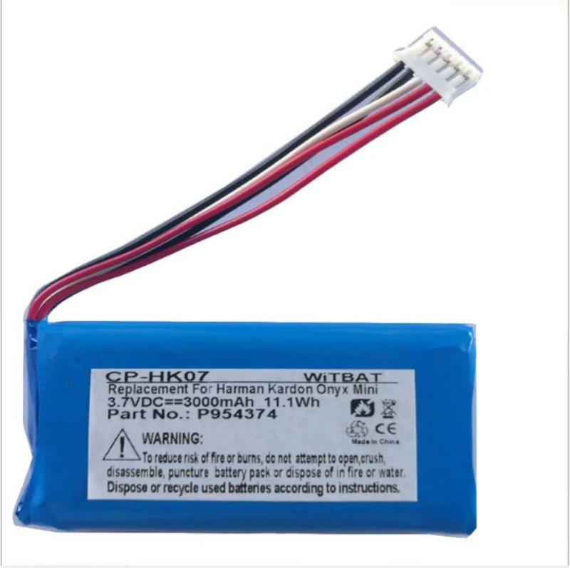 Black FGHGH 3000 mAh аккумулятор для Harman Kardon Onyx Mini, P954374 - Цвет: Black