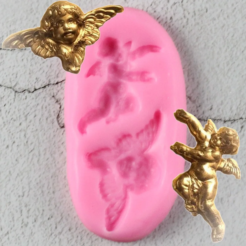 

DIY Silicone Molds For Cake Decorating Fondant Mold Soap Mini Angel Style Sugar Chocolate Mould Bakeware Kitchen