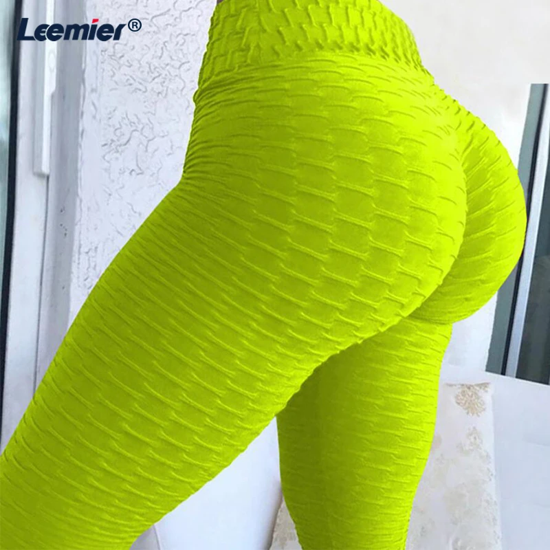 

Women Neon Leggings sport fitness Yoga Pants Gym Solid Push Up Elastic Casual Workout Tights Sexy Pants Bodybuilding Legging