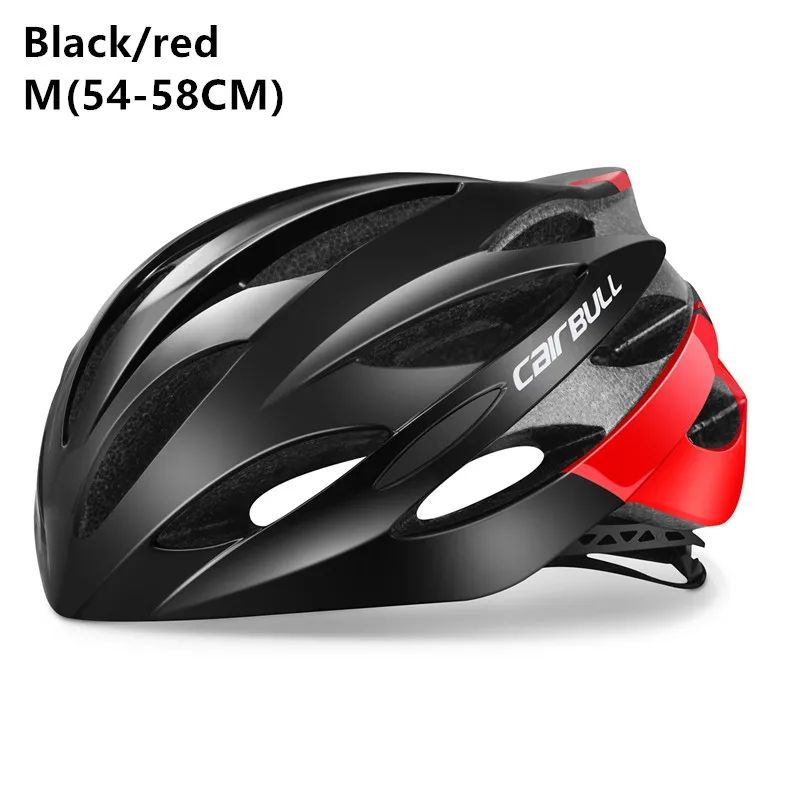 CAIRBULL новейший светильник, вес 200 г, шлемы для езды на горном велосипеде, шлемы для мужчин и женщин - Цвет: Black red-M