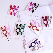 מעורב צבע ארוך אוזני ארנב שיער קליפ סרט שיער מסרק בובי פין סיכת סיכת ראש כיסוי ראש אביזרי יופי סטיילינג כלים(China)