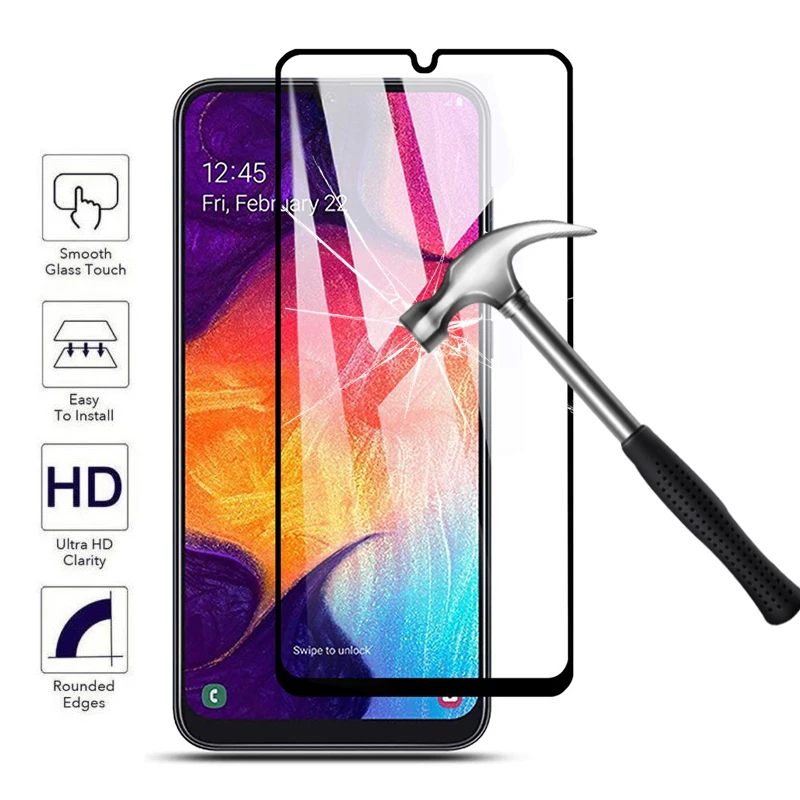 for samsung galaxy a50 full cover tempered glass protect